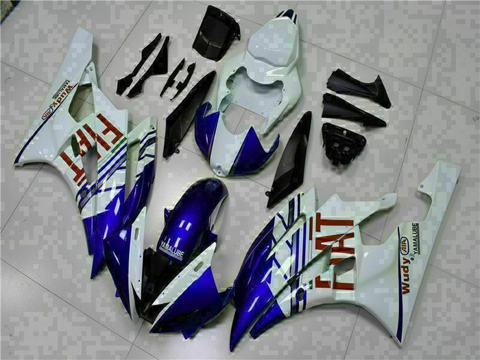 MS Injection Bodywork White Blue Fairing Fit for Yamaha 2006-2007 YZF R6 g072