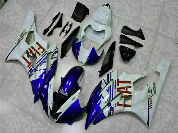 MS Injection Bodywork White Blue Fairing Fit for Yamaha 2006-2007 YZF R6 g072