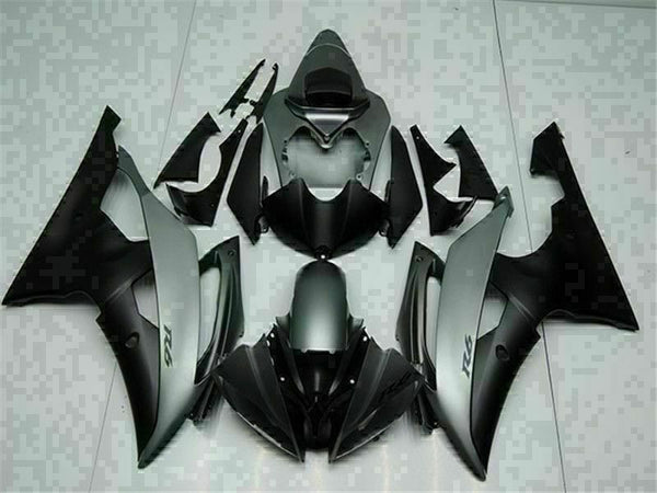 MS Injection Bodywork Grey Black Fairing Fit for Yamaha 2008-2016 YZF R6 g015e