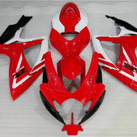 MSB Injection Red White Fairing Fit for  2006 2007 GSXR 600 750 l090