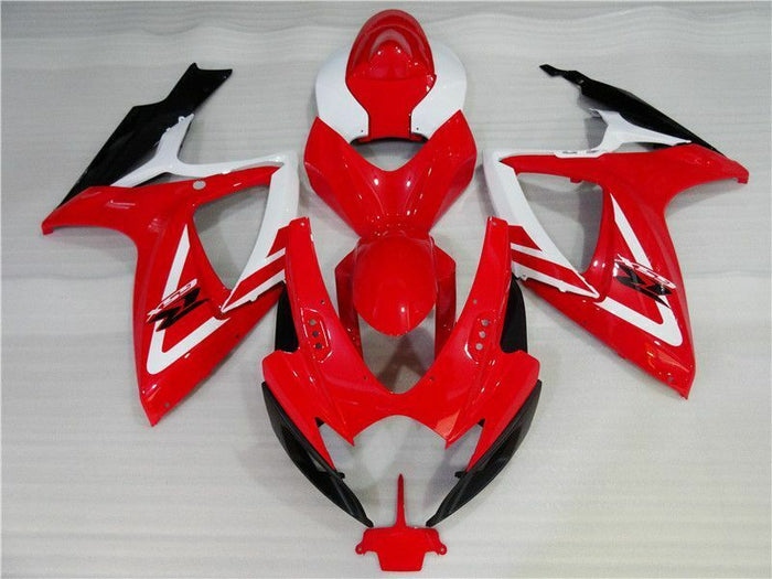 MSB Injection Red White Fairing Fit for  2006 2007 GSXR 600 750 l090