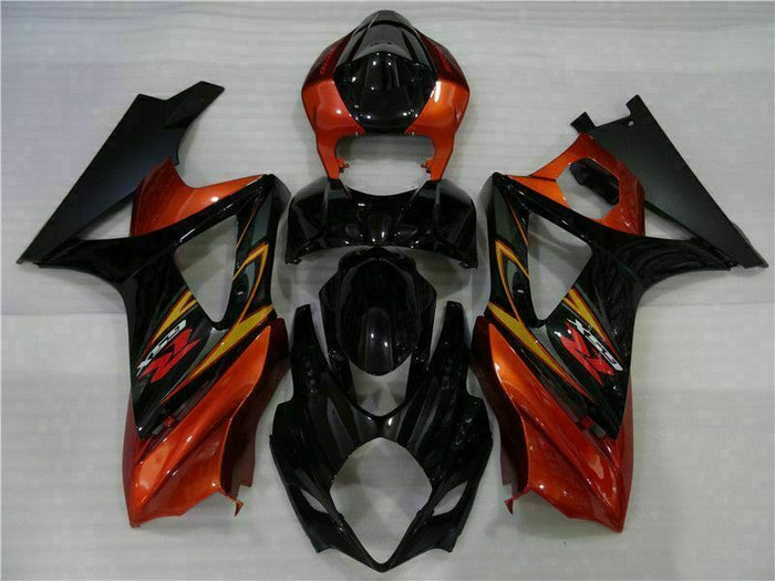 MS Injection Kit Black Fairing ABS Set Fit for  2007-2008 GSXR 1000 p044