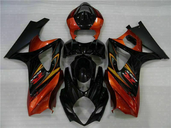 MS Injection Kit Black Fairing ABS Set Fit for  2007-2008 GSXR 1000 p044