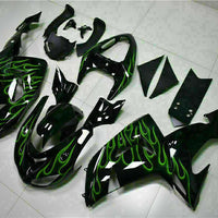 MSA Fit for  Ninja 2006-2007 ZX10R Green Flame Injection Fairing t009