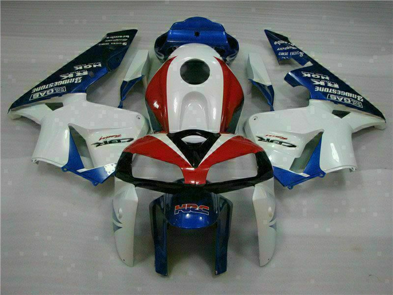 NT Fairing Fit for Honda 2005-2006 CBR600RR U057- Msa White Blue | ABS Injection