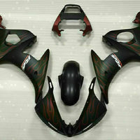 MS Injection Red Flame Black Fairing Fit for Yamaha YZF 2003-2005 R6&06-09 R6S g016