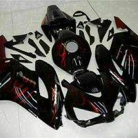 MS Injection Red Flame Black Fairing Kit Fit for Honda2004-2005 CBR1000RR u0124