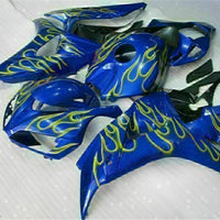 MS Injection Yellow Flame Blue Fairing Fit for Honda 2006-2007 CBR1000RR u079