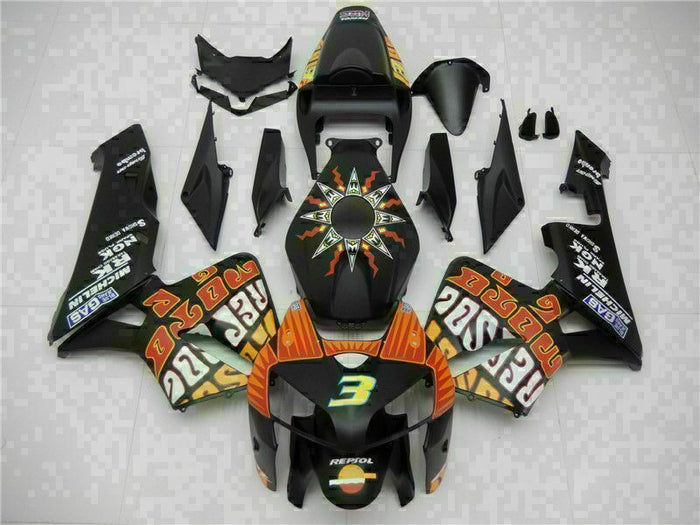 MSA Injection Cowl Fairing Fit for Honda 2005-2006 CBR600RR Black Plastic u0108