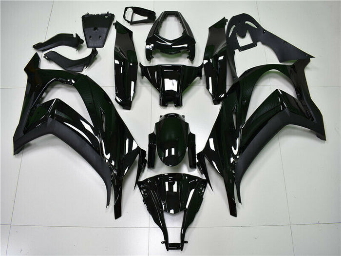 Injection Fairing Fit for  2011-2015 ZX10R Plastic Glossy Black N002