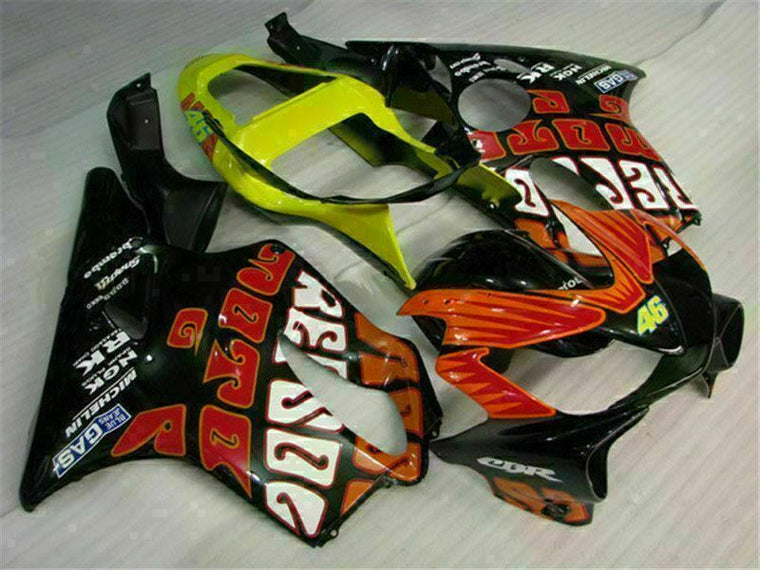 MS Injection Mold Fairing Orange Black Fit for Honda 2001-2003 CBR600 F4I u017