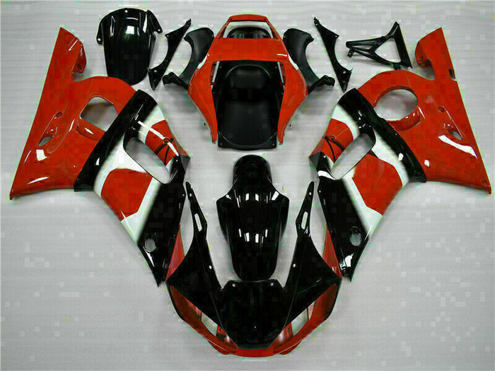 MSB Injection Kit Red Black Plastic Fairing Fit for Yamaha 1998-2002 YZF R6 j009