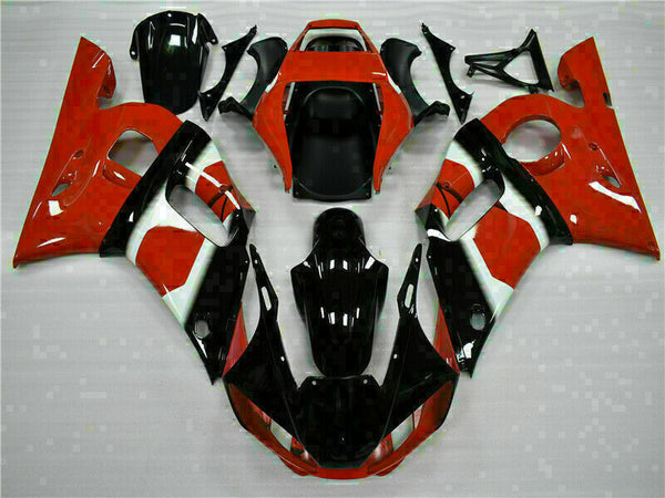 MSB Injection Kit Red Black Plastic Fairing Fit for Yamaha 1998-2002 YZF R6 j009