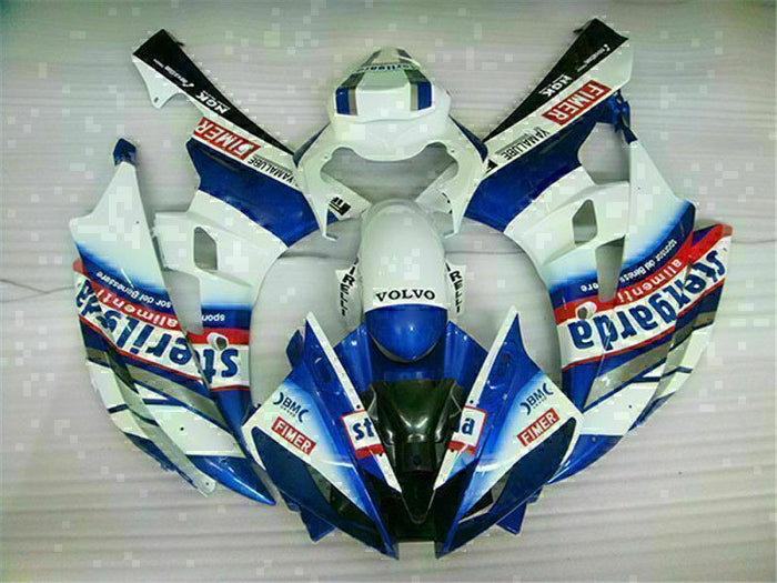 MS Injection Plastic White Blue Fairing Fit for Yamaha 2006-2007 YZF R6 g021