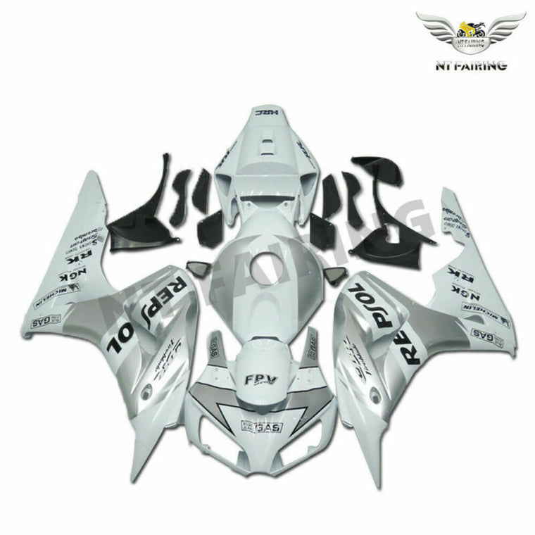 NT Fairing Fit for Honda 2006-2007 CBR1000RR N097- White Silver | ABS Injection