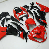 Fit for  2009-2012 ZX6R Plastic Red Black Injection Fairing ABS n0d-B