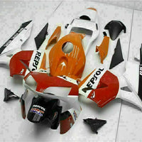 MSA Injection Orange White Plastic Fairing Fit for Honda 2003-2004 CBR600RR u075