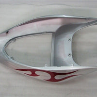 NT Silver Red Flames Fairing Fit for 2005 2006 ZX6R 636 ABS Bodywork Kit e024A