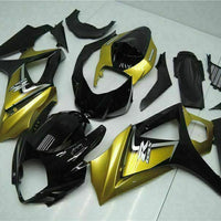 MS Injection Gold Black Fairing ABS Kit Fit for  2007-2008 GSXR 1000 p049