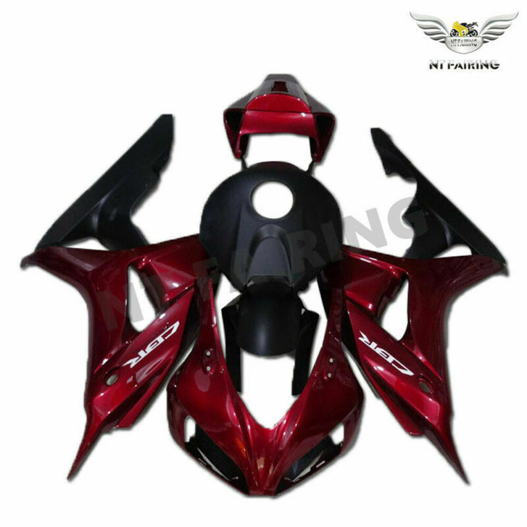 US STOCK NT Injection Fairing Kit Fit for Honda 2006-2007 CBR1000RR Red Black N082 Available in CA