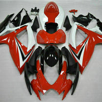 MSB Injection Red White Fairing Set Fit for  2006 2007 GSXR 600 750 n023z