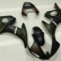 MS Injection Red Flame Black Fairing Fit for Yamaha YZF 2003-2005 R6&06-09 R6S g016