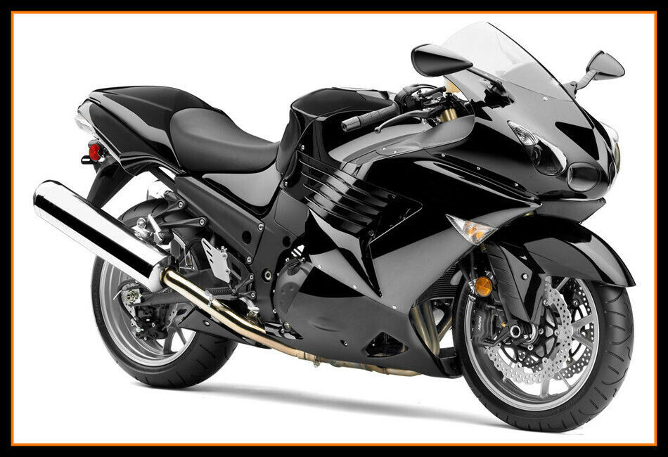NT Glossy Black Fairing Fit for ZZR1400 ZX14R 2006-2011 Injection Mold b008