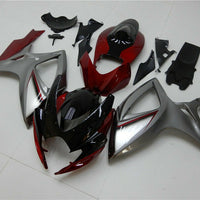 MSA Injection Red Silver Fairing Kit Fit for  2006 2007 GSXR 600 750 a006y