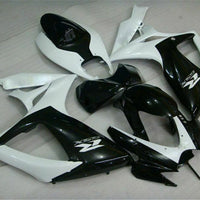 MSB Injection Black White Fairing Fit for  2006 2007 GSXR 600 750 k050