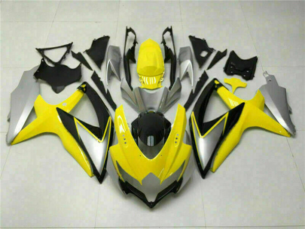 MSB Injection Mold Yellow Fairing Set Fit for  2008-2010 GSXR 600 750 o017