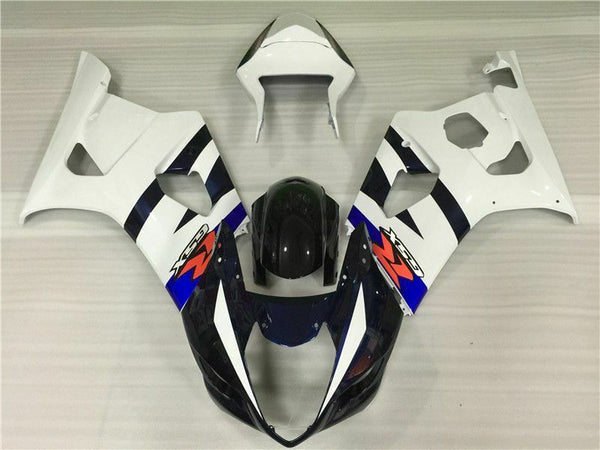 MS Injection White Black Set Fairing Fit for  2003-2004 GSXR 1000 n048