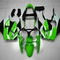 MSA Fit for  2000-2002 ZX6R Plastic Green Black Injection Fairing ABS t016
