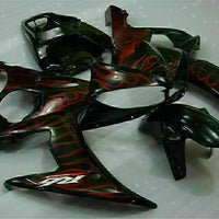 MS Injection Mold Red Flame Fairing Fit for Yamaha YZF 2003-2005 R6 & 06-09 R6S g026