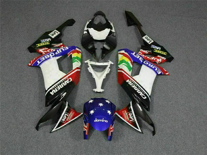 MSA Fit for  2008-2010 ZX10R ZX-10R ABS Blue Black Injection Fairing kt002