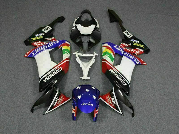 MSA Fit for  2008-2010 ZX10R ZX-10R ABS Blue Black Injection Fairing kt002