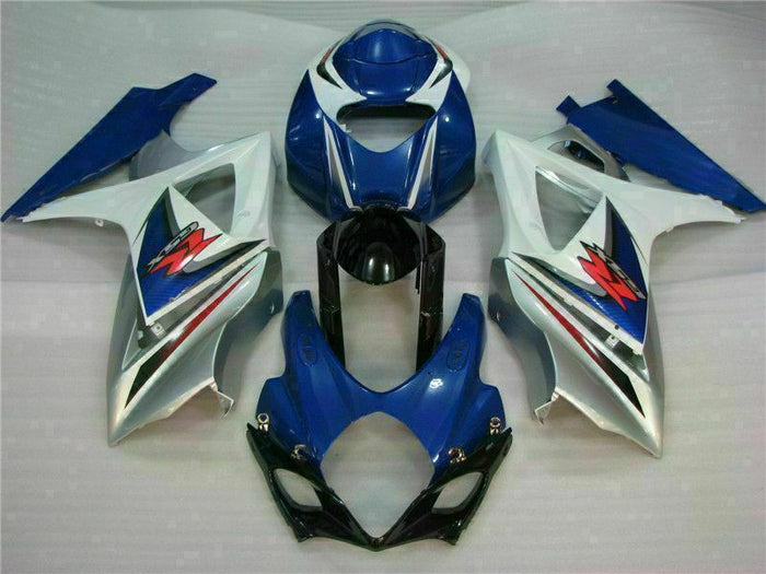 MS Injection Mold Blue White Fairing Kit Fit for  2007-2008 GSXR 1000 q005