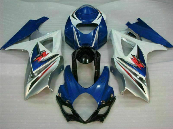 MS Injection Mold Blue White Fairing Kit Fit for  2007-2008 GSXR 1000 q005