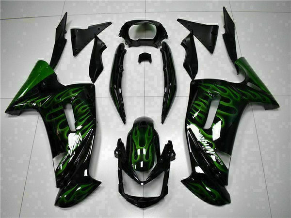 MSA Fit for  Ninja 650R 2006-08 ER6F Green Flame Fairing Kit ABS t003