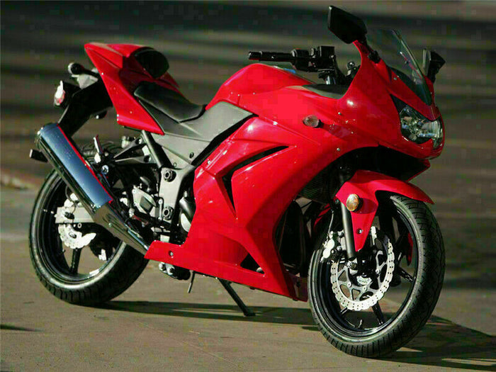 Fit for  2008-2012 EX250 250R Plastic Glossy Red Injection Fairing t0j-A