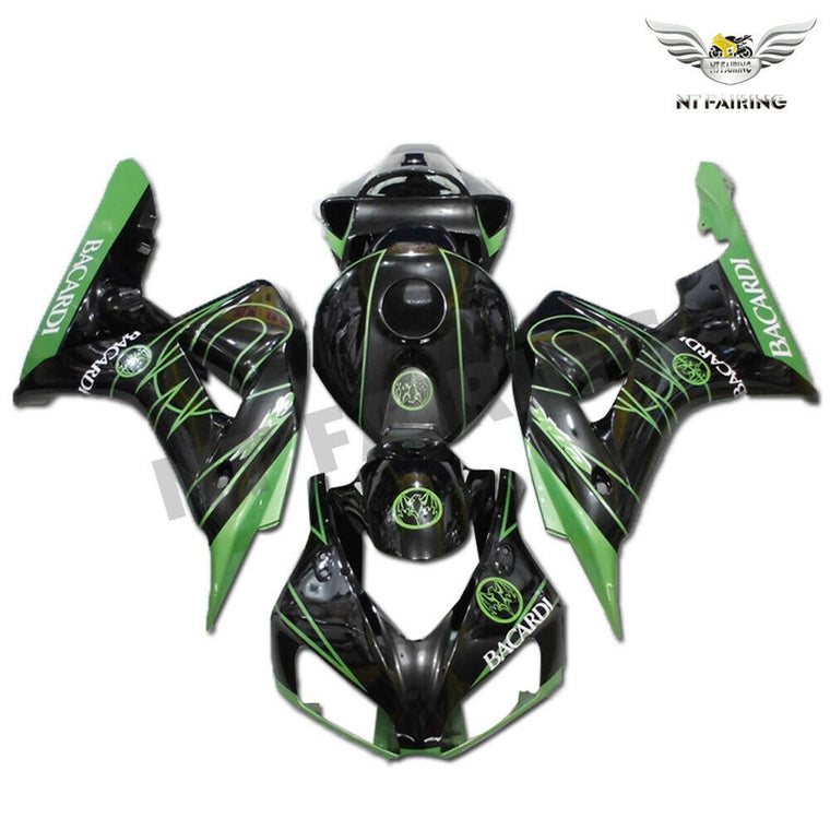 MS Injection Green Black Kit Fairing Fit for Honda 2006-2007 CBR1000RR Set t071