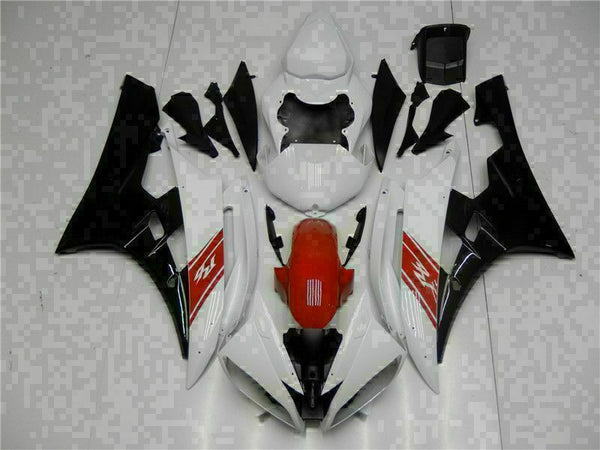 MS Injection White Black ABS Kit Fairing Fit for Yamaha 2006-2007 YZF R6 g041