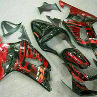 MSB Injection  Red Black Fairing Fit for  2001-2003 GSXR 600 750 r034