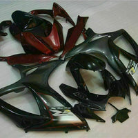 MSB Injection Black Red Fairing Fit for  2006 2007 GSXR 600 750 o025