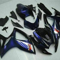 MSB Injection Black Blue Fairing Fit for  2006 2007 GSXR 600 750 n017