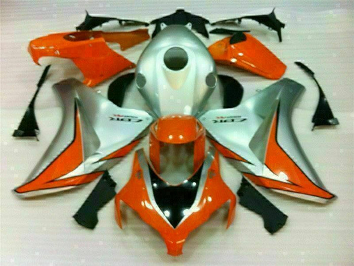 MS Injection Set Silver Orange Fairing Fit for Honda 2008-2011 CBR1000RR u054