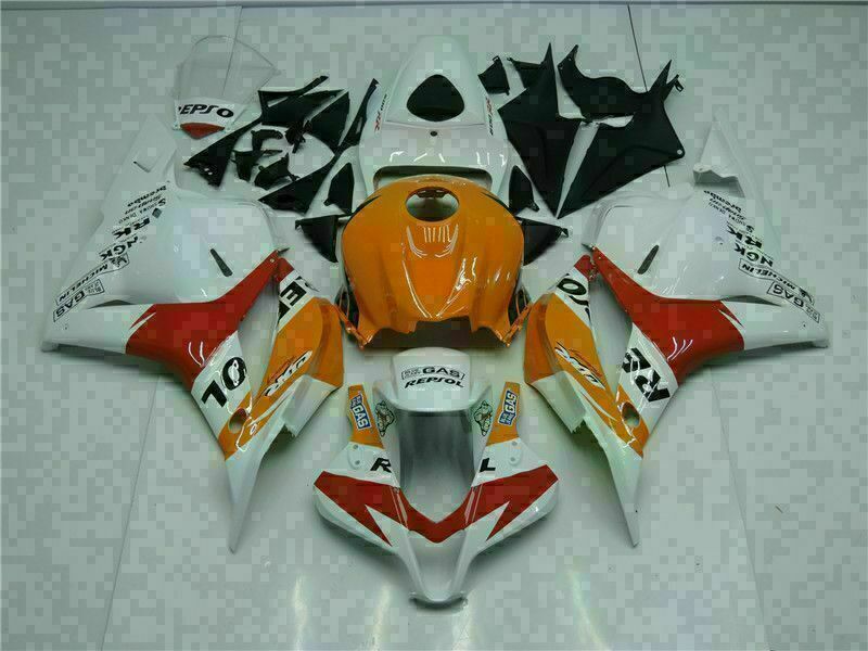 NT Fairing Fit for Honda 2009-2012 CBR600RR N005- White Orange | ABS Injection