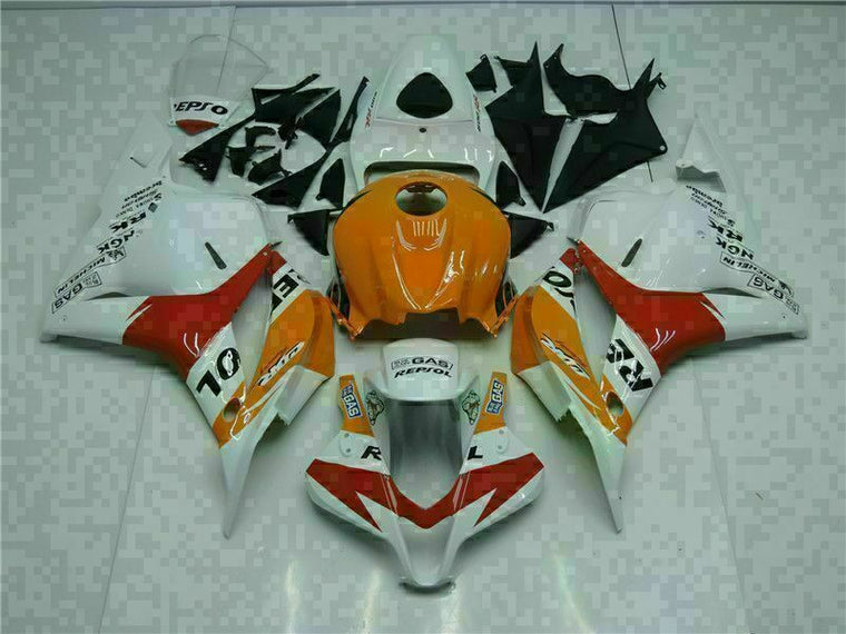 NT Fairing Fit for Honda 2009-2012 CBR600RR N005- White Orange | ABS Injection