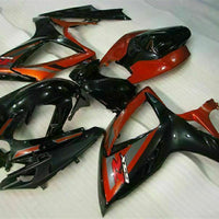 MSB Injection Black Red Fairing Fit for  2006 2007 GSXR 600 750 o082