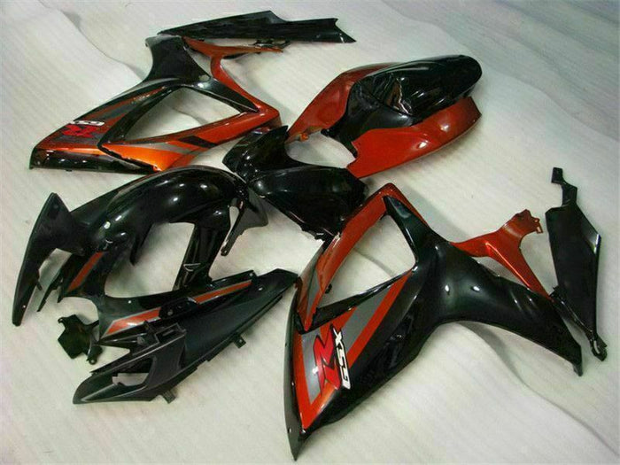 MSB Injection Black Red Fairing Fit for  2006 2007 GSXR 600 750 o082