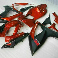 MSB Injection Red Black Fairing Fit for  2006 2007 GSXR 600 750 r028
